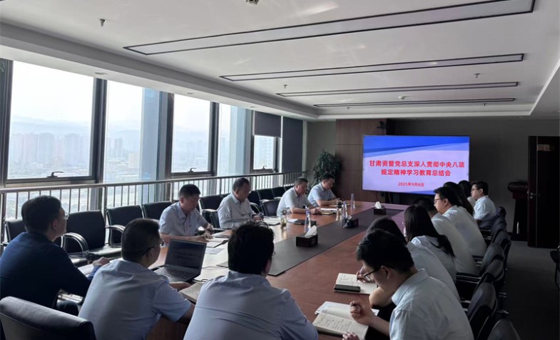 甘肃资管党总支召开深入贯彻中央八项规定精神学习教育总结会