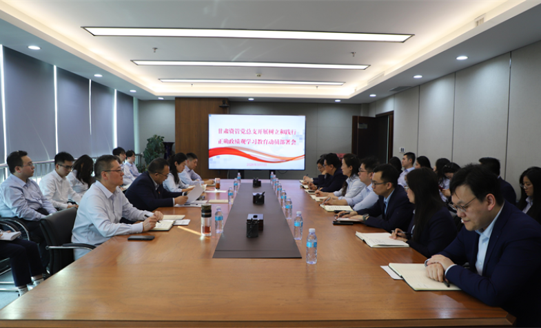 甘肃资管党总支专题研究部署开展树立和践行正确政绩观学习教育工作